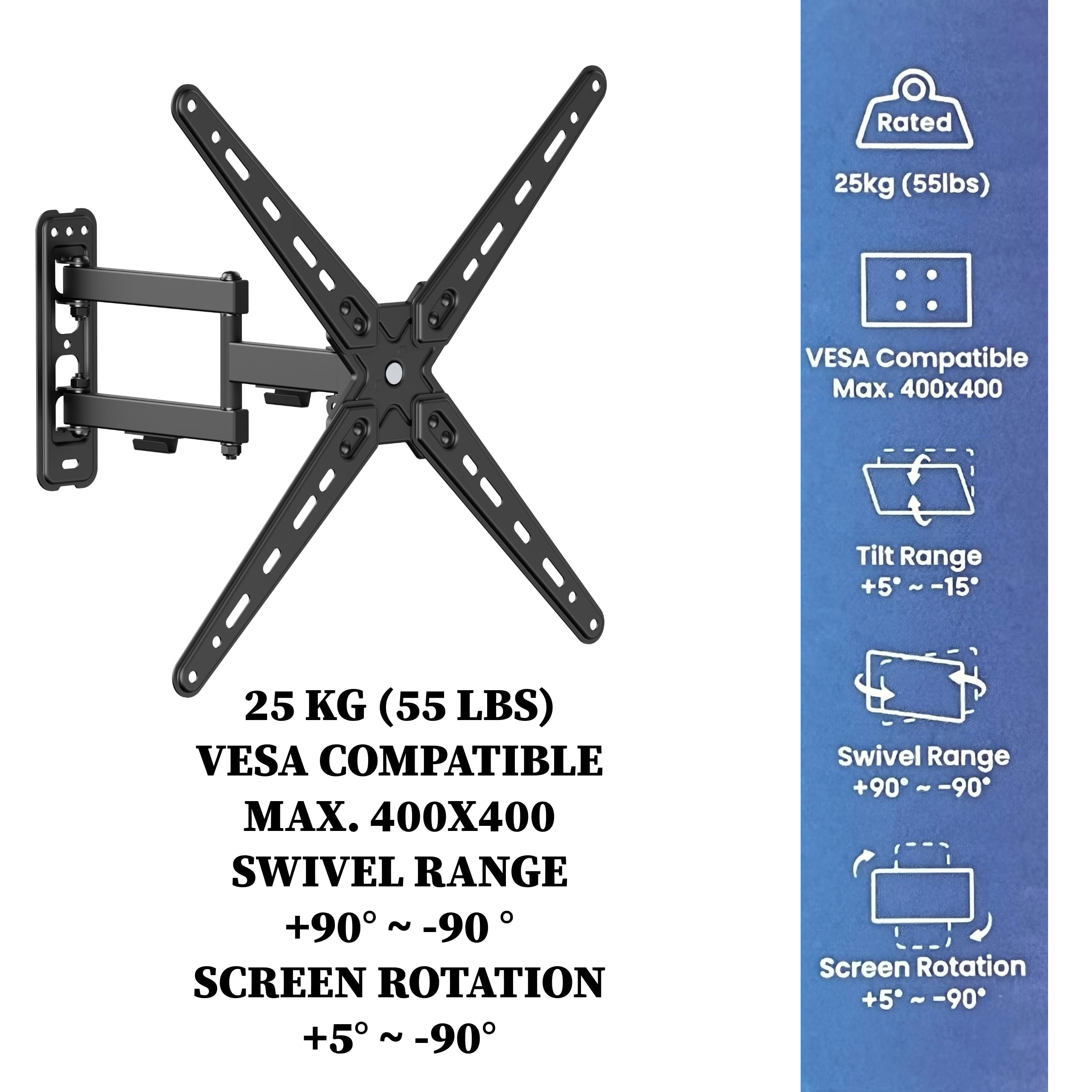 55 Tv Wall Mount Emerald Tilt TV Wall Mount For 32 In. - 90 In